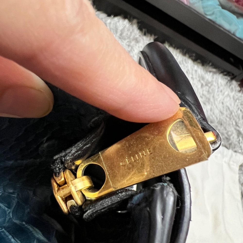Celine Python Trapeze Bag 100% Authentic - image 8